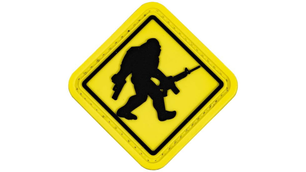 Merica Life BigFoot Crossing Sign Armed Patch, 2.5 x 25, BFCSA