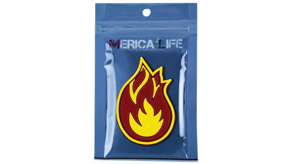 Merica Life Fireball PVC Patch, Yellow, 2.2, FB