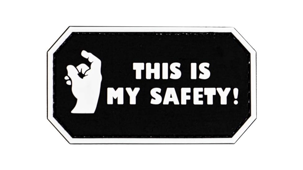 Merica Life This is My Safety PVC Patch, Black, 3 x 2, SAFETY-BLACK