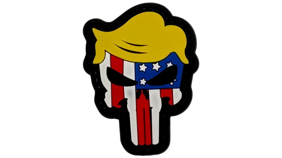 Merica Life Trumpinator Skull US Flag Patch, 2x2in, TRUMP-SKULL