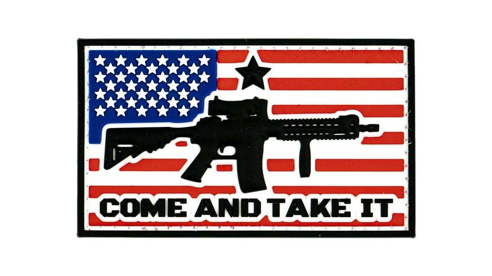 Merica Life US Flag Come and Take it Forward PVC Patch, 3 x 2, USFLAG-CATI