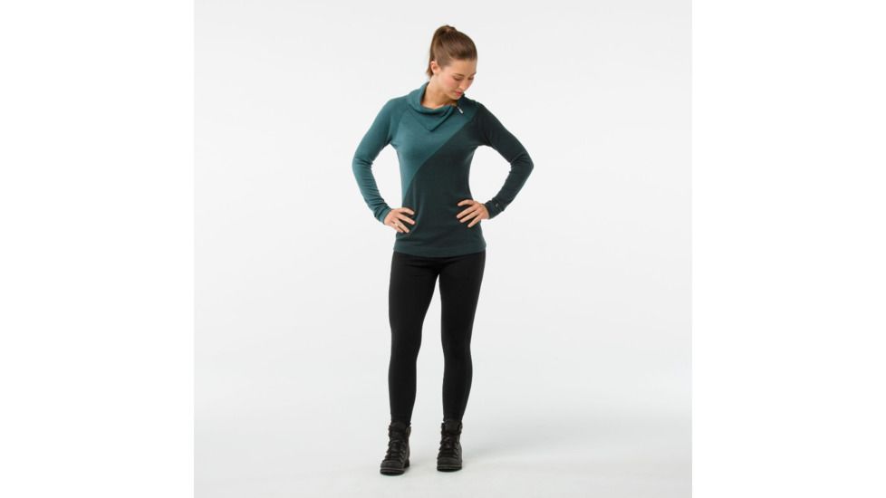 Smartwool Merino 250 Asym Top-Women's, Mediterranean Green, Extra Small, SW015109A19-XS