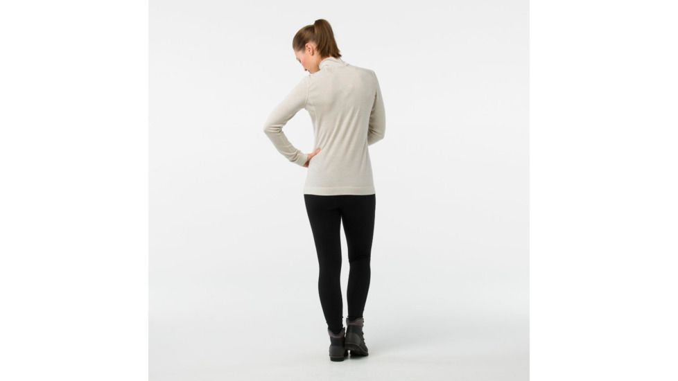Smartwool Merino 250 Baselayer 1/4 Zip-Women's, Moonbeam Heather, Large, SW0NP221A10-L