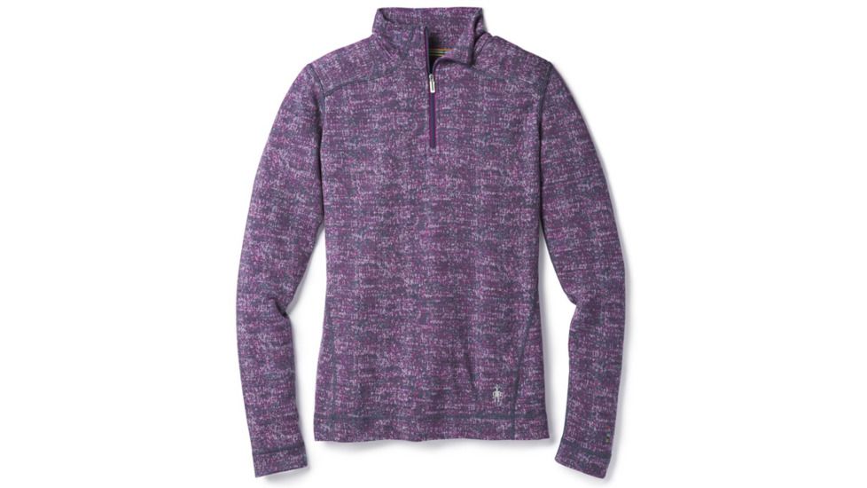 Smartwool Merino 250 Baselayer Pattern 1/4 Zip-Women's, Dark Blue Steel, Extra Small, SW0NP222292-XS