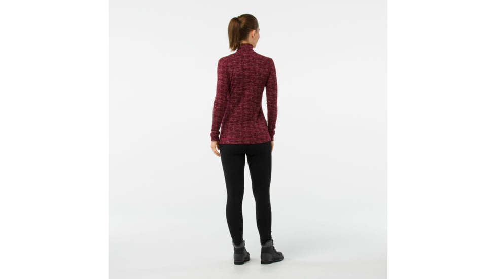 Smartwool Merino 250 Baselayer Pattern 1/4 Zip-Women's, Fig, Extra Small, SW0NP222A13-XS