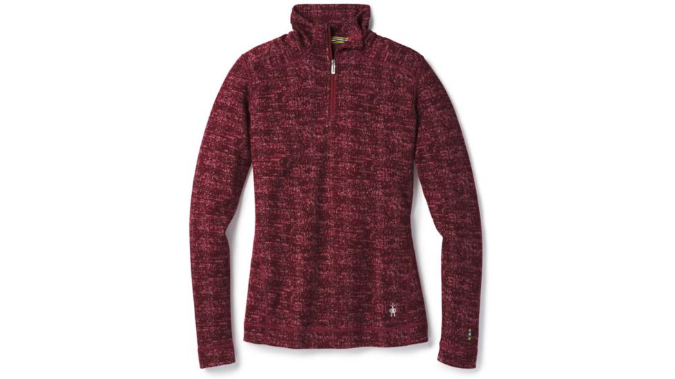 Smartwool Merino 250 Baselayer Pattern 1/4 Zip-Women's, Fig, Extra Small, SW0NP222A13-XS