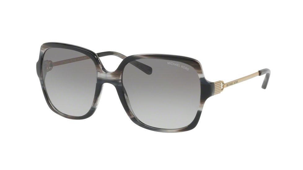 Michael Kors BIA MK2053 Sunglasses 328911-56 - Black / Horn Frame, Grey Gradient Lenses