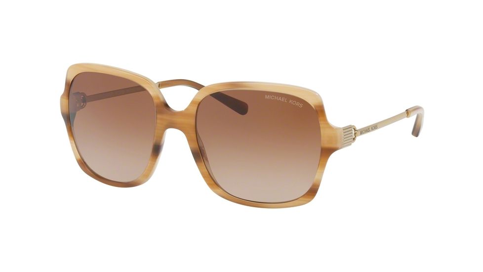 Michael Kors BIA MK2053 Sunglasses 329113-56 - Blonde Horn Frame, Brown Gradient Lenses