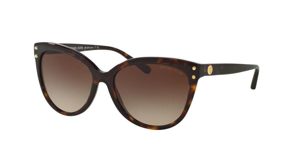 Michael Kors JAN MK2045 Sunglasses 300613-55 - Dark Tortoise Acetate Frame, Brown Gradient Lenses