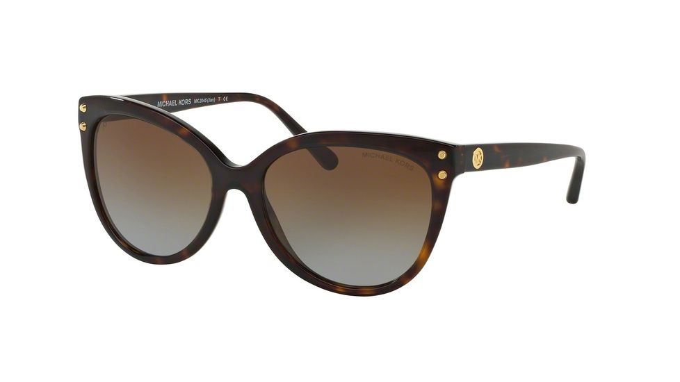 Michael Kors JAN MK2045 Sunglasses 3006T5-55 - Dark Tortoise Acetate Frame, Brown Gradient Polarized Lenses