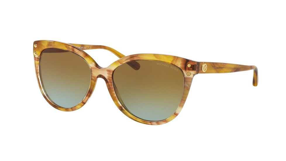 Michael Kors JAN MK2045 Sunglasses 32365D-55 - Yellow Floral Frame, Amber Blue Gradient Lenses
