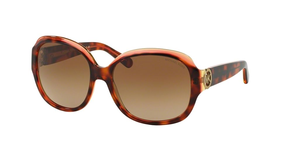 Michael Kors KAUAI MK6004 Sunglasses 300413-59 - Tortoise/Pink/Yellow Frame, Brown Gradient Lenses