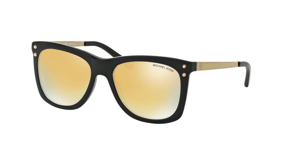 Michael Kors LEX MK2046 Sunglasses 31607P-54 - Black Frame, Liquid Gold Lenses