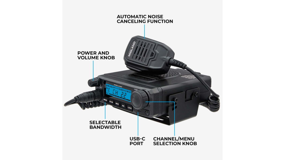 Midland Radio 50 Watt Micro Mobile GMRS Radio, 1408727
