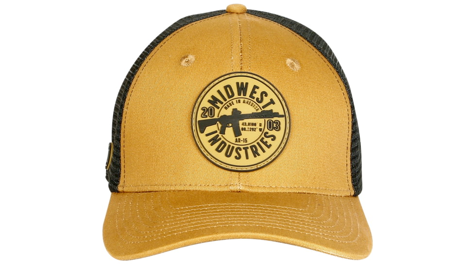 Midwest Industries AR Snap Back Hat, Coyote/Black, MI-HAT-ARSNAPBACK-OS