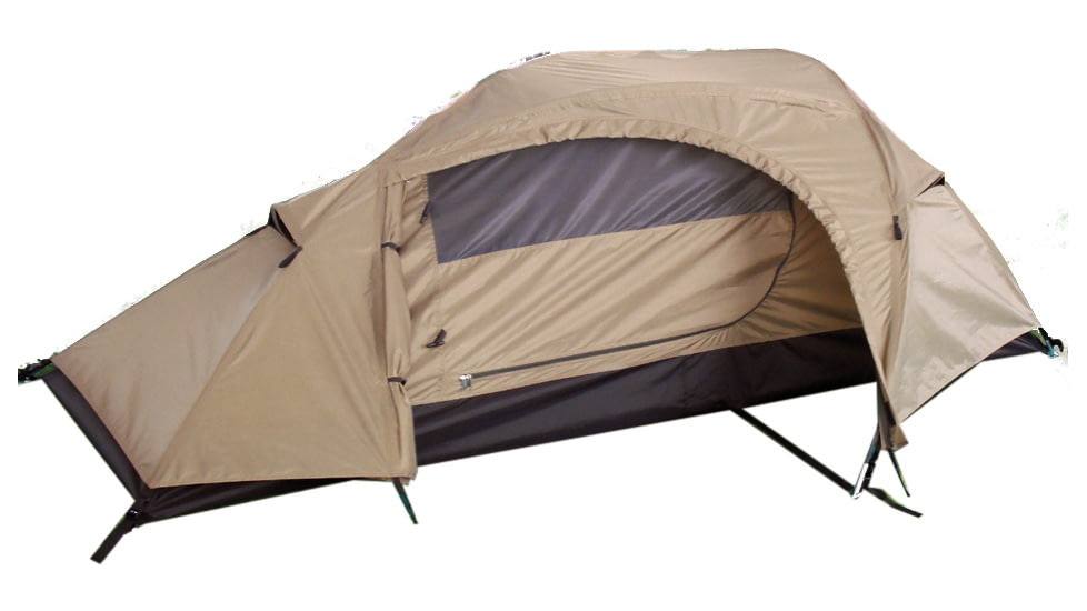 MIL-TEC Recom Tent, 1 Person, Coyote, 94 x 53 x 34 in, 14201005