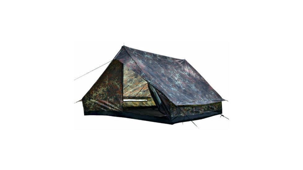 MIL-TEC Mini-Pack Tent, 2 Person, Flecktarn Camo, 81 x 57 x 39, 14205021