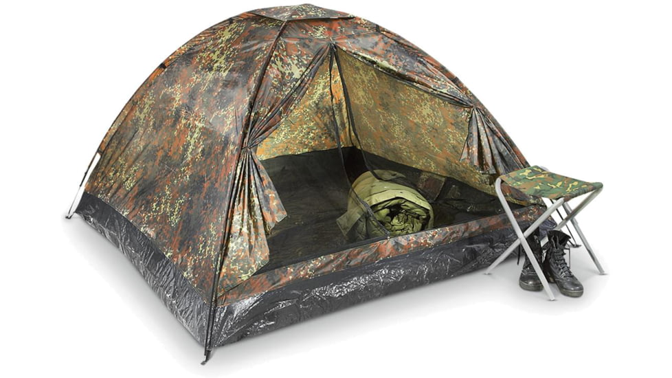 MIL-TEC Igloo Tent, 3-Man, Flecktarn Camo, 83 x 83 x51, 14215021