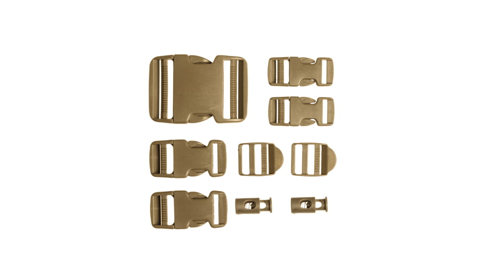 MIL-TEC Buckle Set - 9-Piece, Coyote, 13458005