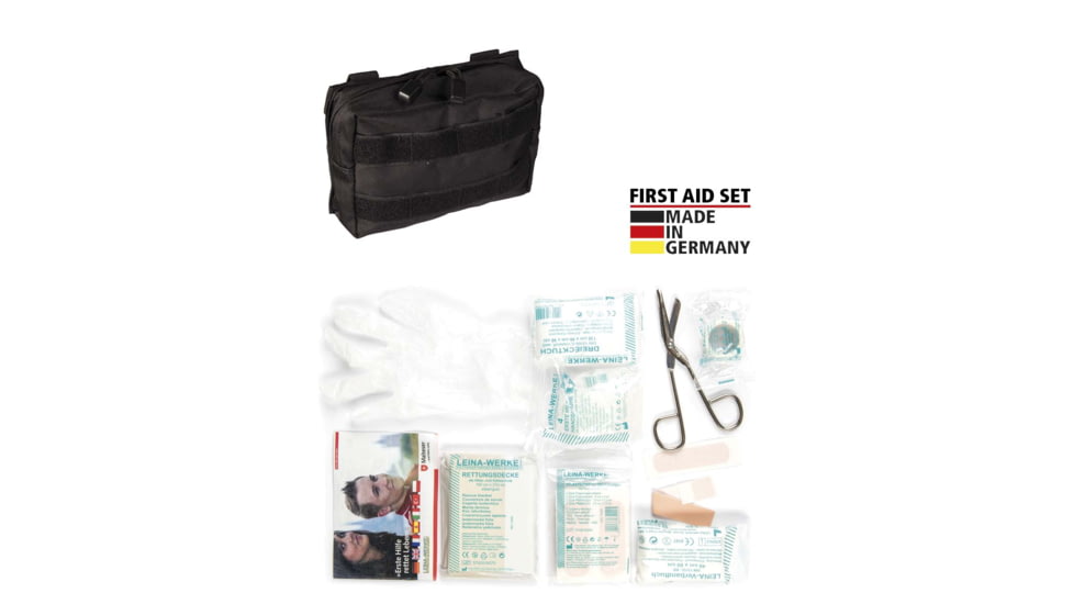 MIL-TEC First-Aid Set, 25 Piece, Black, 25 Piece, 16025302