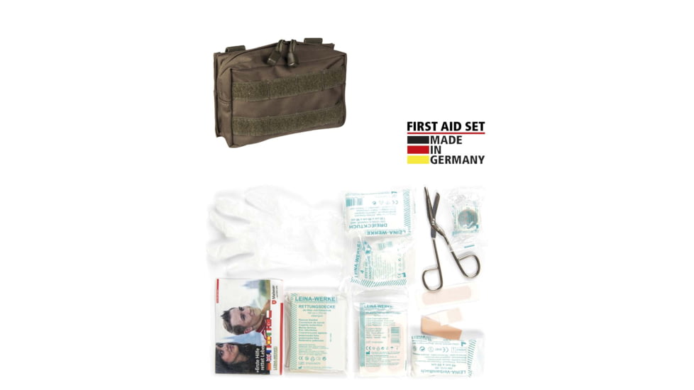 MIL-TEC First-Aid Set, 25 Piece, OD Green, 25 Piece, 16025301