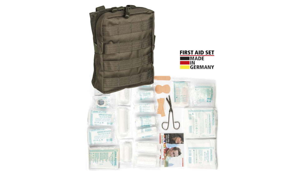 MIL-TEC First-Aid Set, 43 Piece, OD Green, 43 Piece, 16025501