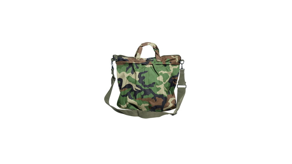 MIL-TEC Flyer Helmet Bag, Woodland Camo, 19 x 17, 13826020
