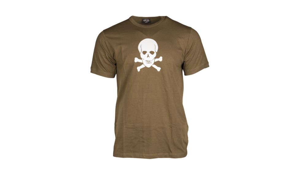 MIL-TEC T-Shirt Skull Print - Mens, Olive Drab, Large 11064001-904