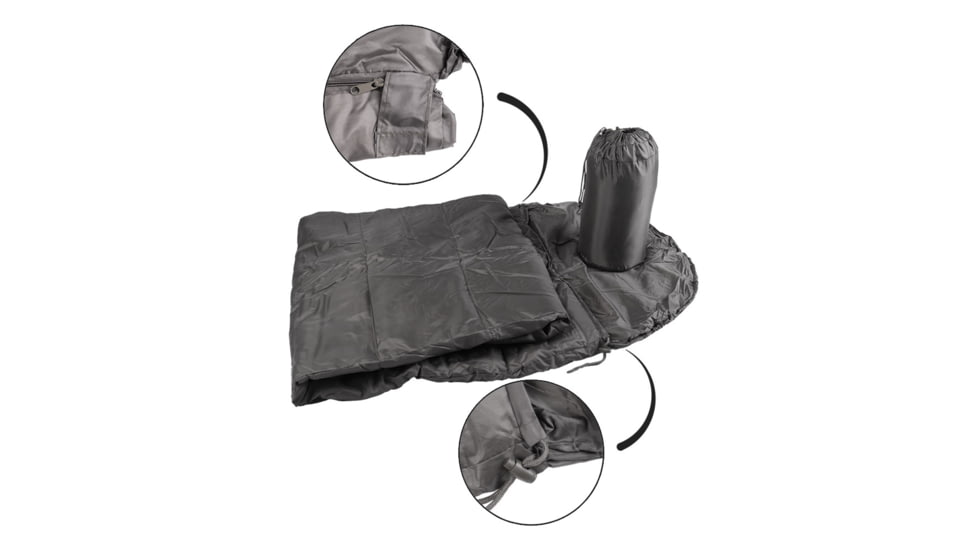 MIL-TEC Commando Sleeping Bag, OD Green, 88.6 x 30 x 22, 14102001