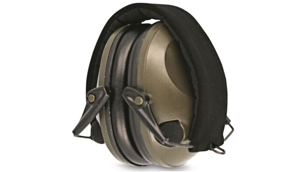 MIL-TEC Electronic Ear Defenders, Olive Drab, Adjustable, 16243001