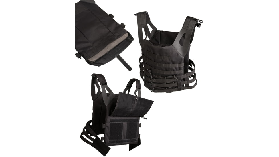 MIL-TEC Gen II Plate Carrier, Black, OSFM, 13463202