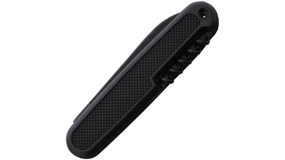 MIL-TEC German Old Style Pocket Knife, 4.25in Closed, 3Cr13 Stainless Steel Blade, Black ABS Handle, 15337050