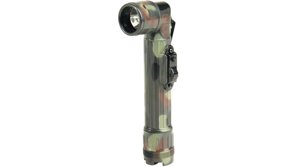 MIL-TEC LED Anglehead Flashlight, Flecktarn Camo, Large, 15143221