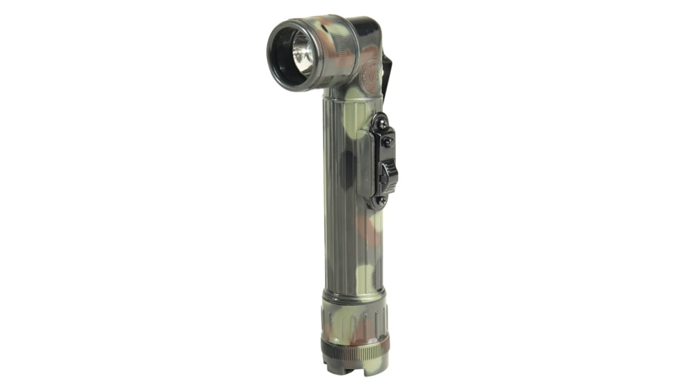 MIL-TEC LED Anglehead Flashlight, Flecktarn Camo, Medium, 15143121