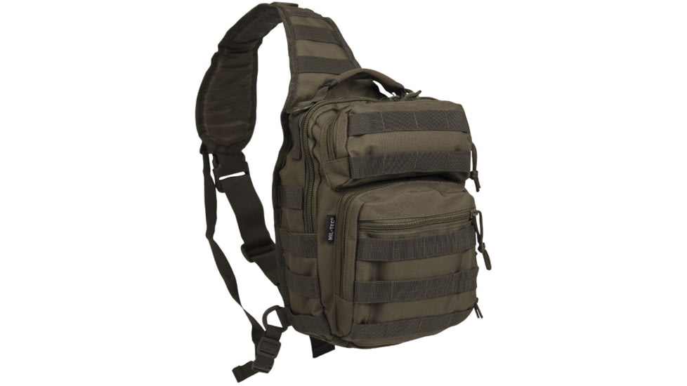 MIL-TEC Single-Strap Assault Pack, OD Green, 10L, 14059101