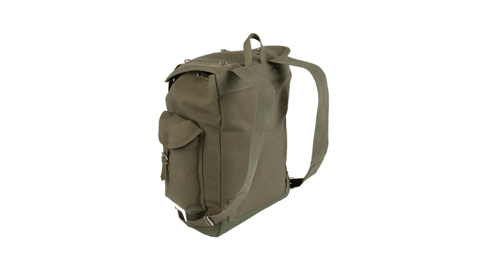 MIL-TEC Small Mountain Rucksack W/ Leather Straps, OD Green, 30L, 14016101