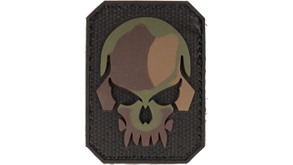 MIL-TEC Small PVC 3D Skull Patch, Camo, 16832020