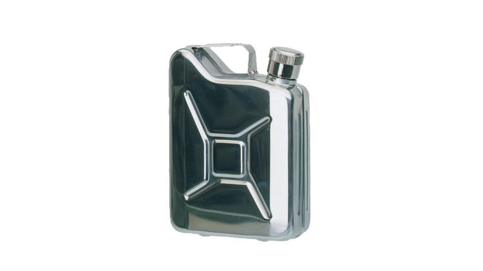 MIL-TEC 170ml St.Steel Jerry Can Flask, Silver, 14525000