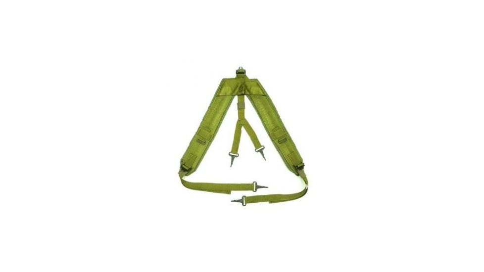 Military Surplus Gi Y-Suspenders Used Od, OD Green, Adjustable, MA137U