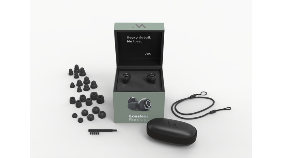 Minuendo Lossless Earplugs, Adjustable Filter, Black, One Size, WE-MINUENDO-1