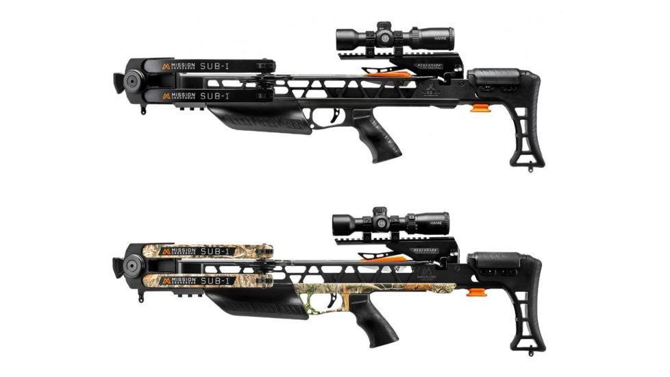 Mission Crossbows Sub-1 Crossbow Pro Kit, Black, Realtree Edge