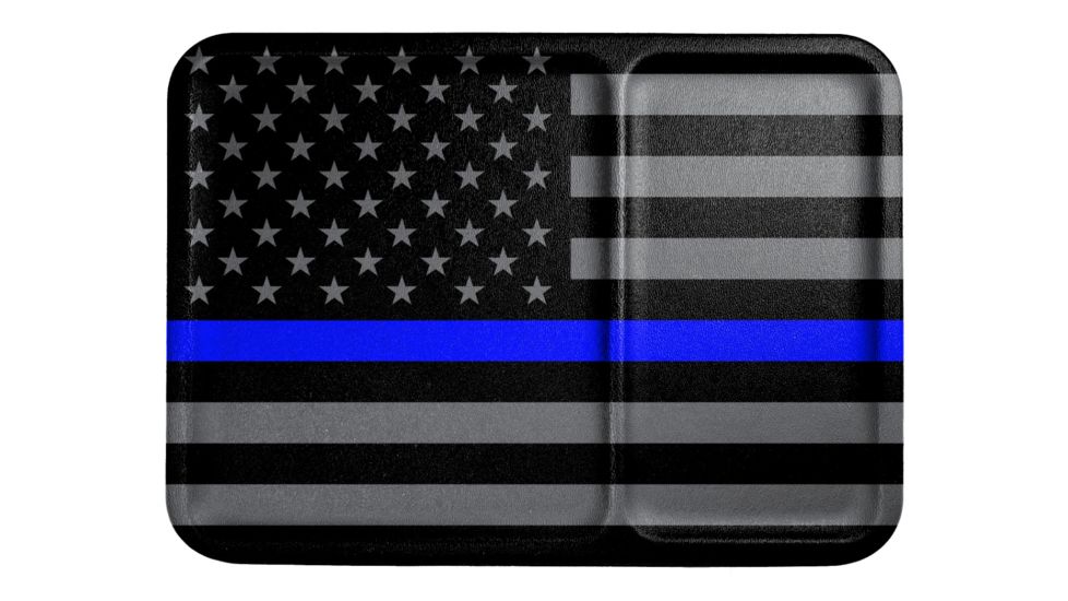 Mission First Tactical Boltaron Dump Tray, Blue Line American Flag 1, HEDC-IM-AMB1-M