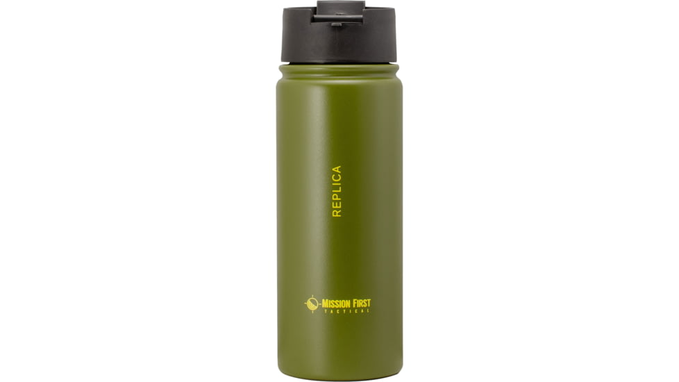 Mission First Tactical M107 Howitzer Flip-Top Bottle, Green, 16oz, DM107-16
