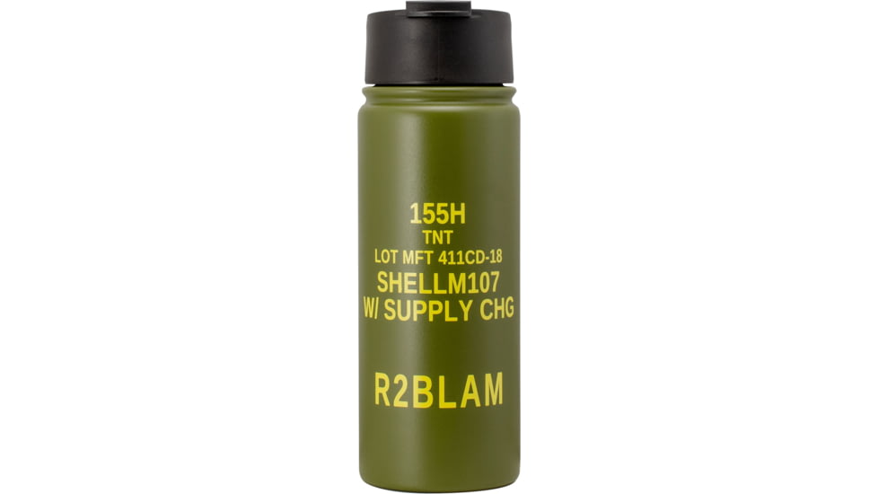 Mission First Tactical M107 Howitzer Flip-Top Bottle, Green, 16oz, DM107-16