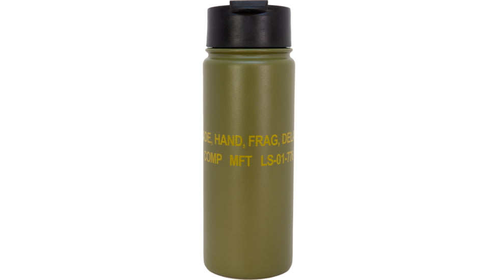 Mission First Tactical M67 Frag Flip Top Bottle, Green, 16oz, DM67-16
