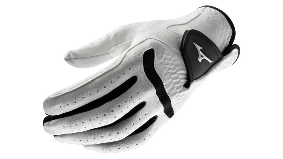 Mizuno Comp Golf Glove, Left Hand, White/Black, Extra Large, 230178.0090.13.XL
