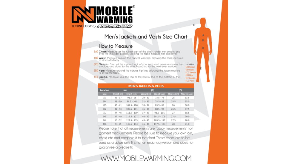 Mobile Warming Hi-Viz Jacket - Mens, Hi-Viz, Extra Large, MWJ19M04-10-05
