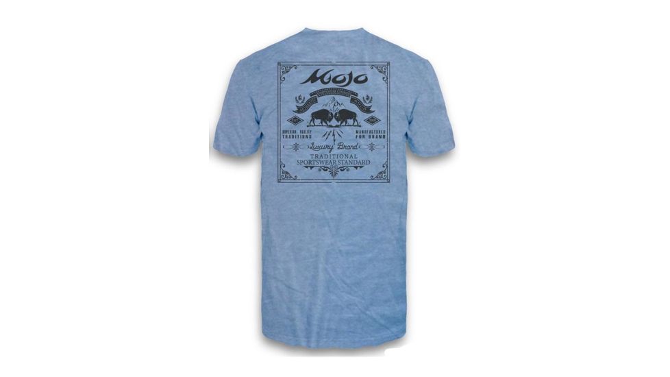 Mojo Sportswear Company Buffalo Stamp Short Sleeve Pocket T-Shirt - Mens, Heron Blue, 2XL, HRNBL - 2XL - MSBSPT