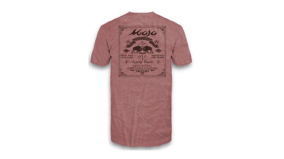 Mojo Sportswear Company Buffalo Stamp Short Sleeve Pocket T-Shirt - Mens, Redfish, Extra Small, Redfish - XS - MSBSPT