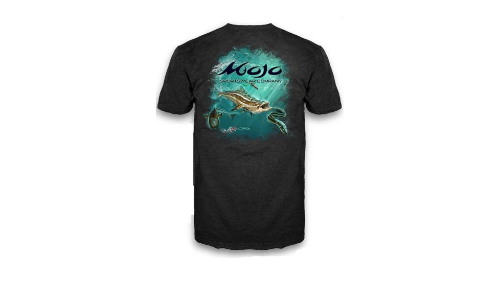 Mojo Sportswear Company Eel Assault Cobia Scene Short Sleeve Pocket T- Shirt - Mens, Octopus Ink, 2XL, OCTIN - 2XL - MSCSST